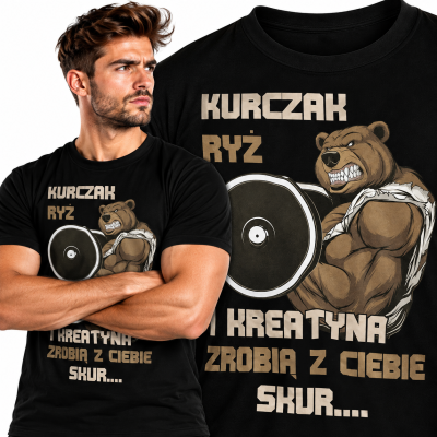 KOSZULKA NA SIŁOWNIĘ KURCZAK RYŻ